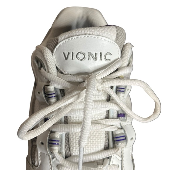 VIONIC‎ Walker 23MWALK White/Blue Leather Sneaker Women's Size 10 Wide - Picture 5 of 8